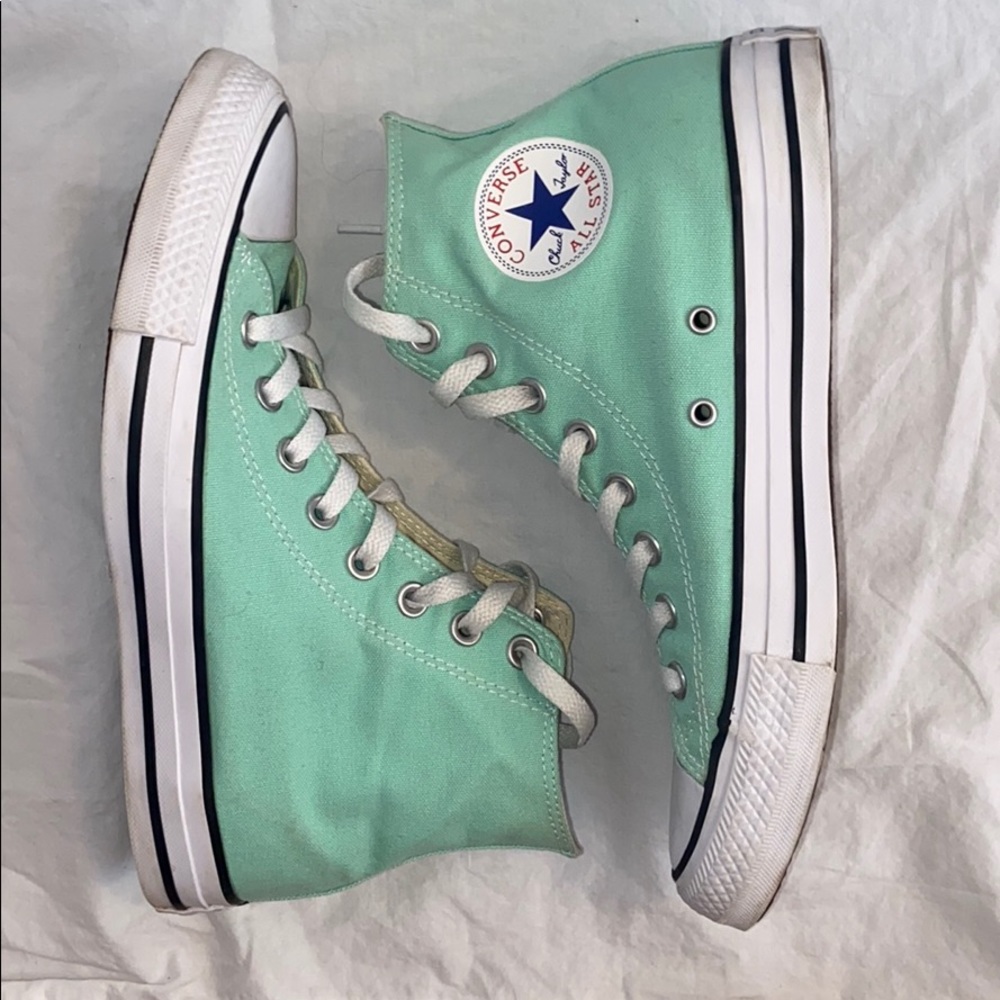 Converse Mint Green High Tops